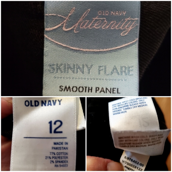 2 maternity Old Navy pants - jeans & black trousers - Picture 7 of 12